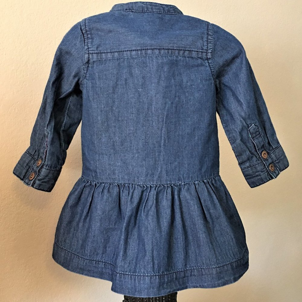 TOMMY HILFIGER Long-Sleeve Denim Dress   6-9M - Picture 3 of 10
